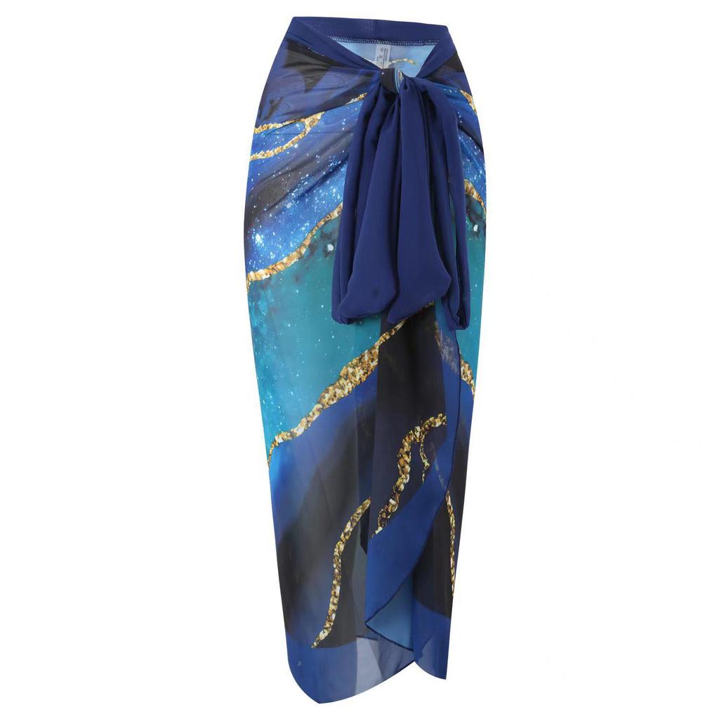 2025 Retro European & American One-Piece Swimsuit with Chiffon Skirt - Conservative & Sexy Design for Women