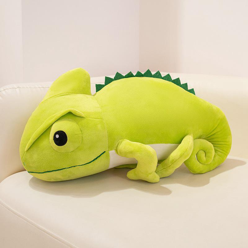 

Color-Changing Gradient Lizard Plush Toy with Curly Tail Green Curly-Tail Color-Changing Lizard