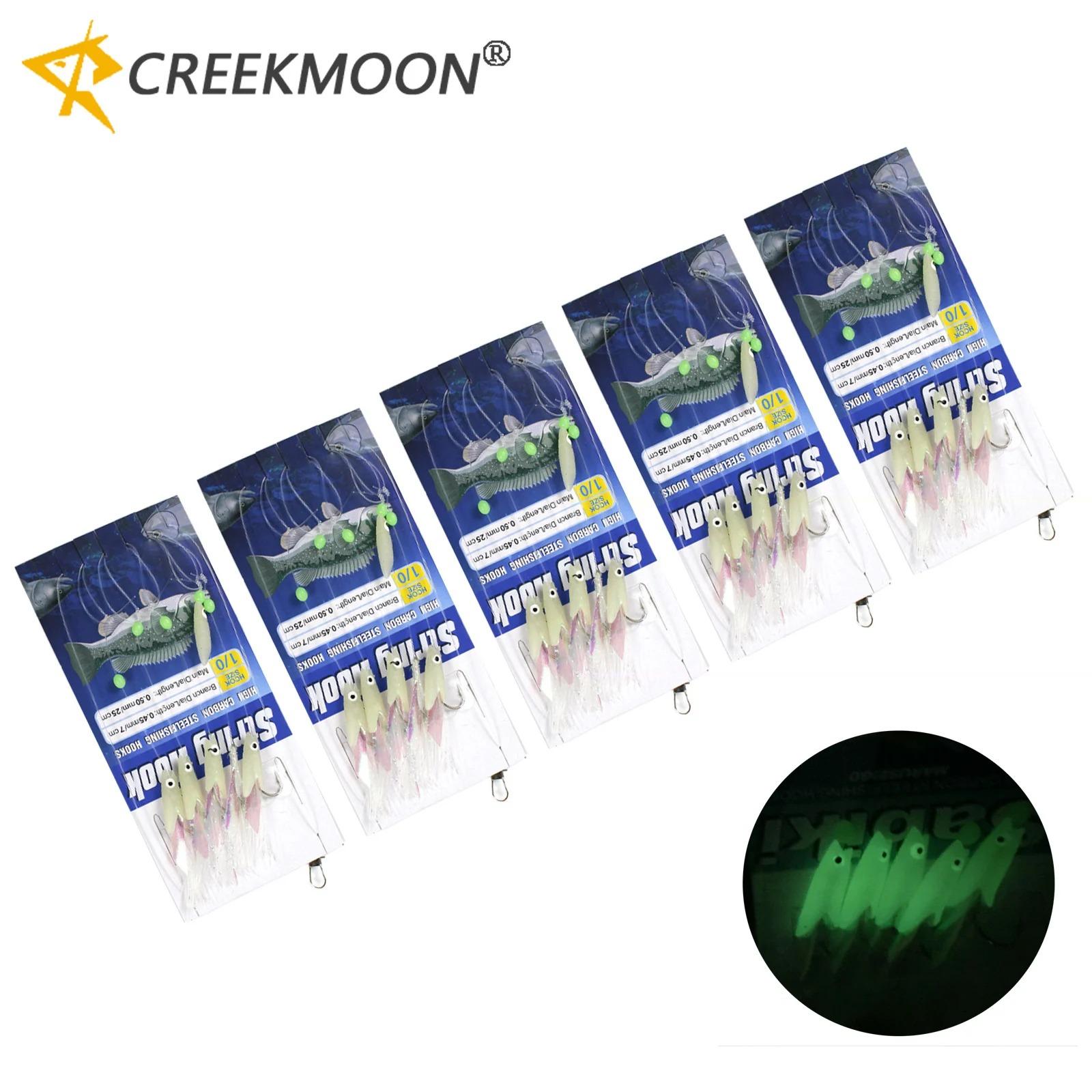 

15 шт. 3 пакета Изысканный светящийся мягкий крючок для рыбалки креветки Приманка Имитация рыбьей кожи Стринг-крючок С бородкой Крючок для окуня Треска для моря 1/0#