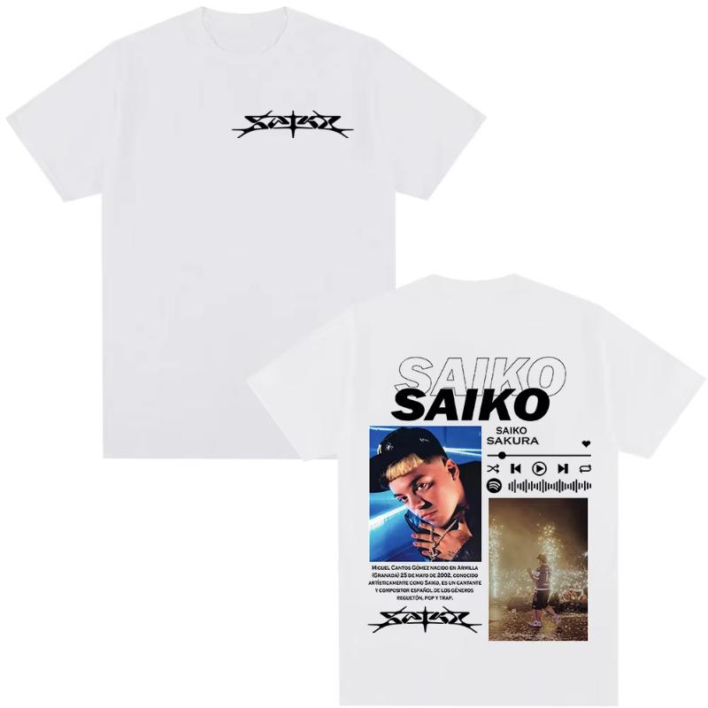 

Rapper SAIKO SAKURA Album Merch T-shirts Men Women Fashion Hip Hop Street T-shirt Casual Cotton Short Sleeves Oversized T Shi... 5XL різнокольоровий