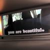 1pc Car Makeup Mirror you are beautiful Styling Interior Sticker Rear View Mirror Creative Decoration Decal Auto Accessories