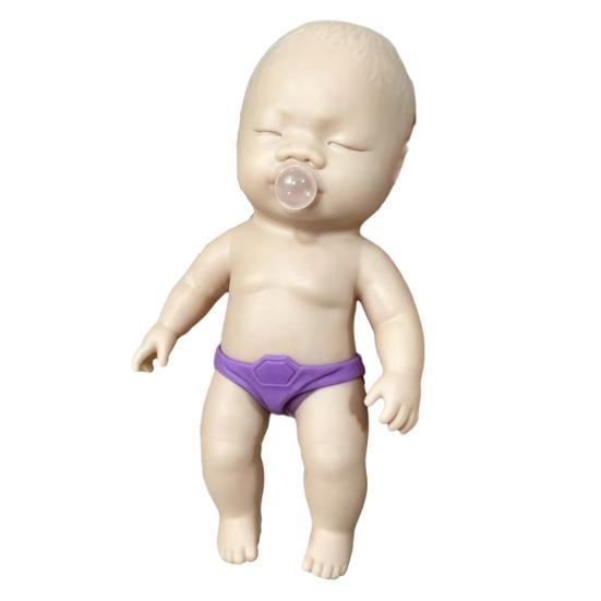 

Bubble Blowing Baby Squeeze Toy Stress Anxiety Relieving Mini Babies Sensory Toy Soft Stretchy Hand Relaxation Ball Home Office Desk Toy білий