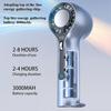 Portable Turbo Handheld Fan: 100 Speed Settings, Digital Display, 3000mAh Battery, and Super Powerful Natural Wind for Summer Travel