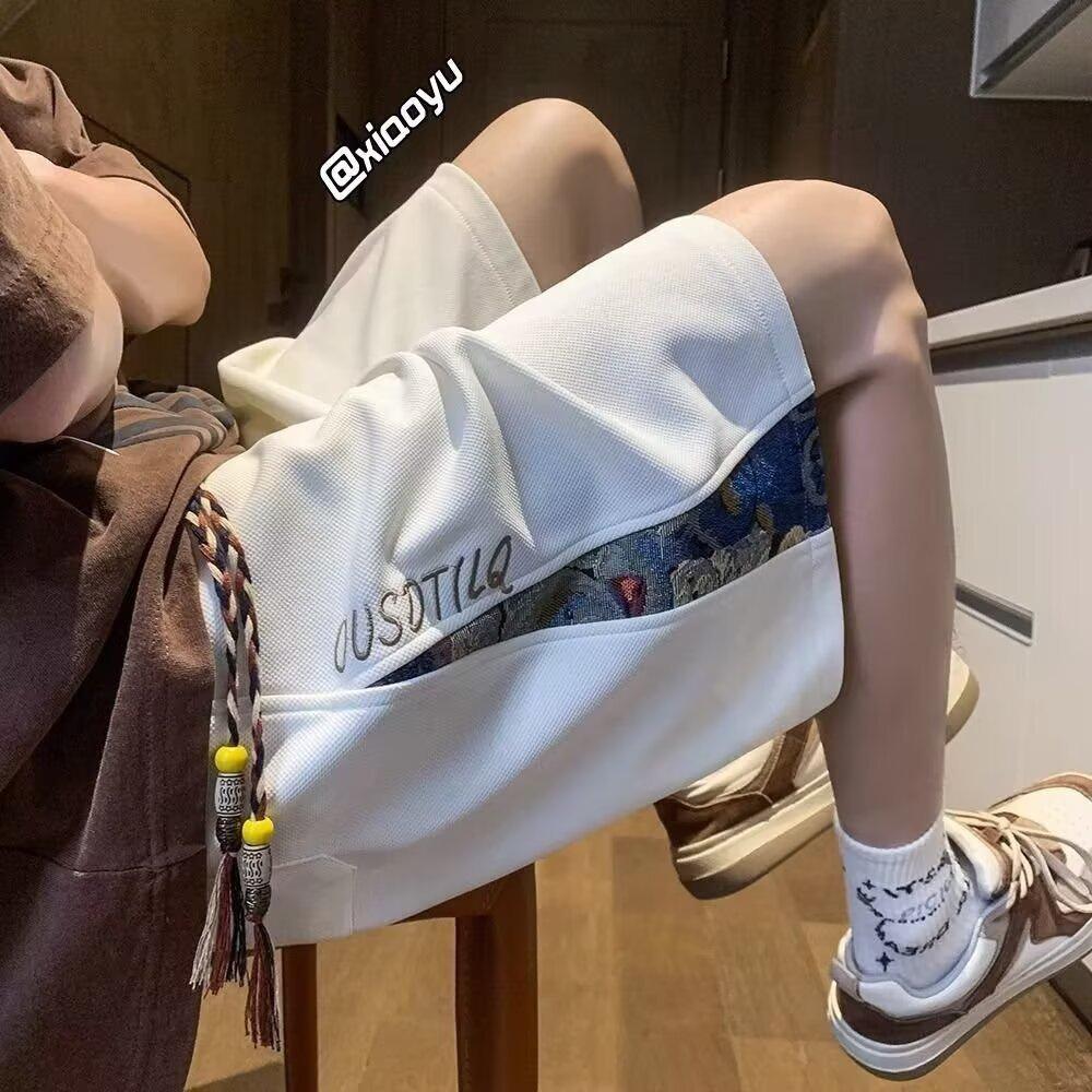 

Повседневные шорты для подростков. Повседневные эластичные шорты и летние свободные шорты с принтом. 4XL