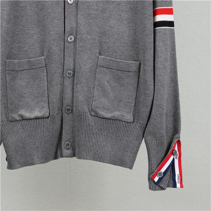 Knitted Cardigan Jacket Women's Autumn And Winter V Neck Sweater Striped Long Sleeved Loose Top Sweater