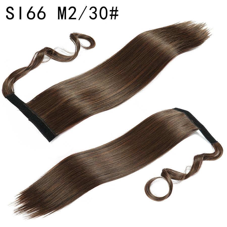 LISI HAIR Synthetic Fibers Are Clipped Onto A Ponytail Hairpin To Extend The Length of A Woman's Hair At High Temperature