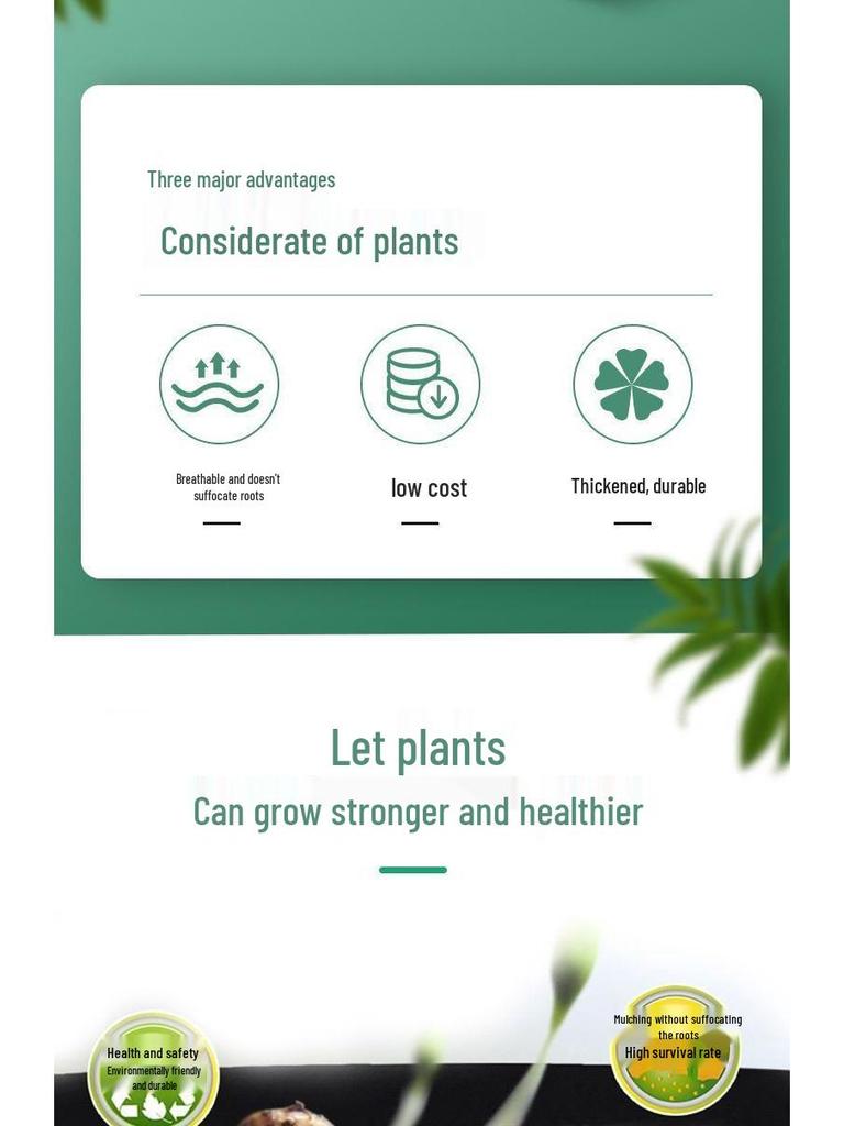 Thickened Non-Woven Seedling Bag for Planting - 3 Gallon Fabric Pot for Trees and Flowers