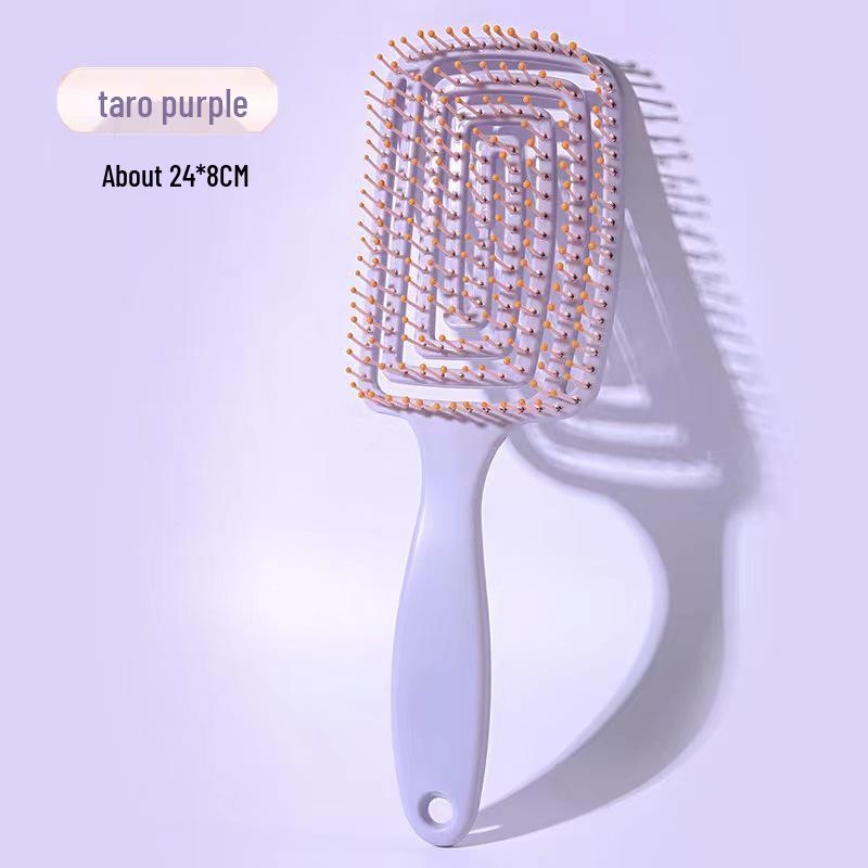 Women's Rib Comb for Wet/Dry Use: Fluffy, Cute Long Hair Styling Tool