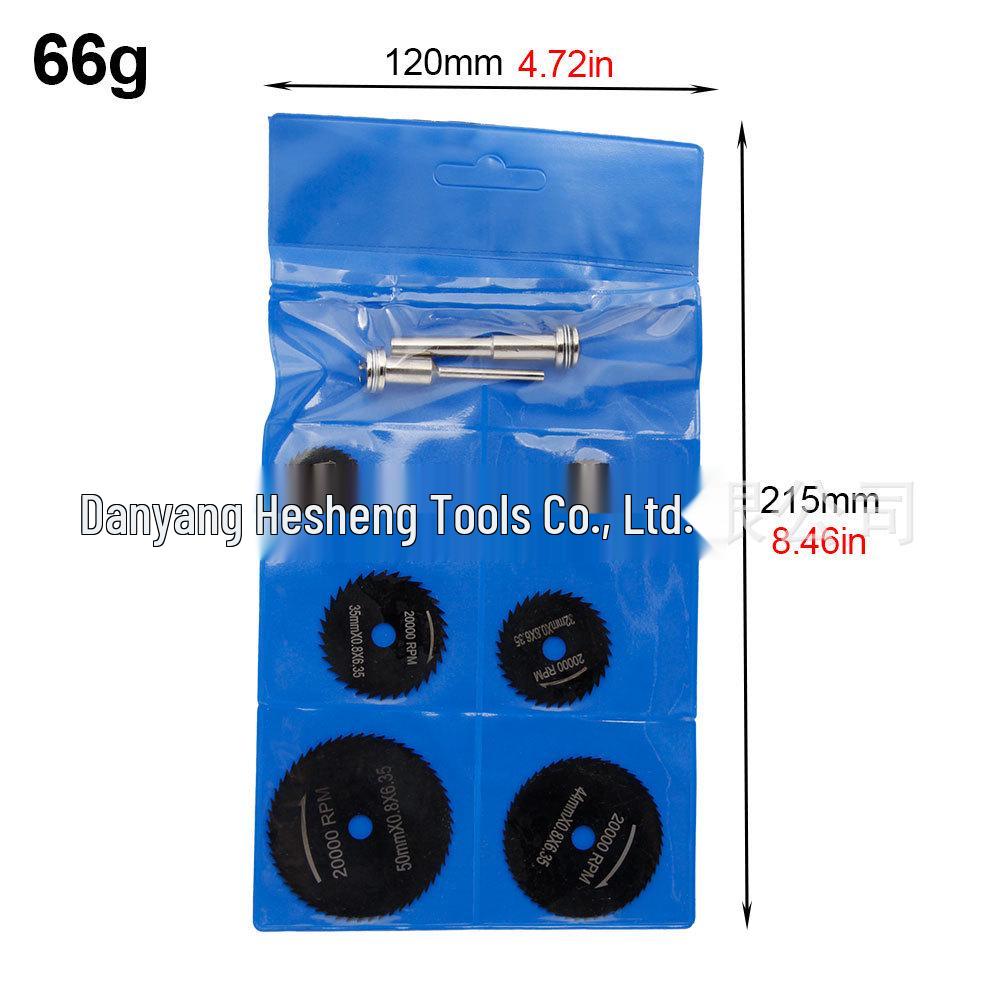6-Piece Circular Saw Blade Set for Woodworking & Metal Cutting, 3.17mm Hand Drill & Electric Grinder Blades