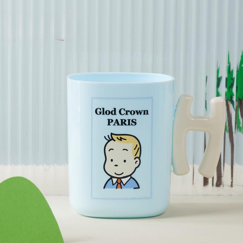 Household Plastic Thickened Toothbrush Cup Water CupChildren's Cute Toothbrush Cup Cup Mouthwash Cup with Handle