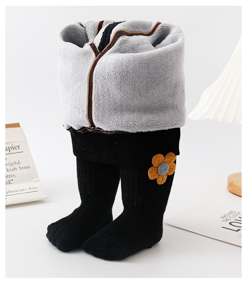 

Детские штаны с мягкой подкладкой, утолщенные детские колготки, осенние и зимние цельные детские нижние носки для девочек 85-95cm