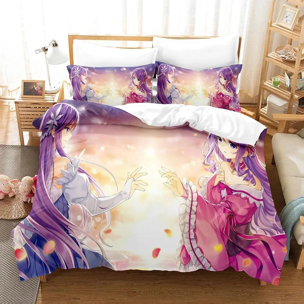 3D Anime Seirei Gensouki Bedding Set,Duvet Cover Comforter Bed Set Quilt Cover Pillowcase,King Queen Twin Size Boys Girls Adults