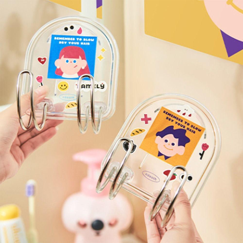 Space-Saving Storage No-Drill Wall-Mounted Storage Rack Drill-Free Hair Dryer Stand Wall-Mounted