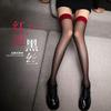 Red Edge Black Silk Sexy Internet Celebrity Pure Desire High Thighs Red Stockings Stockings Spliced Knee Socks, Suspender Socks