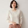 Women's 2024 Cashmere Cable Knit Crew Neck Sweater, Versatile Twisted Base Layer for Autumn/Winter