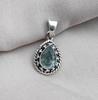 Sterling Silver Blue Topaz Pendant Necklace: December Birthstone Gift