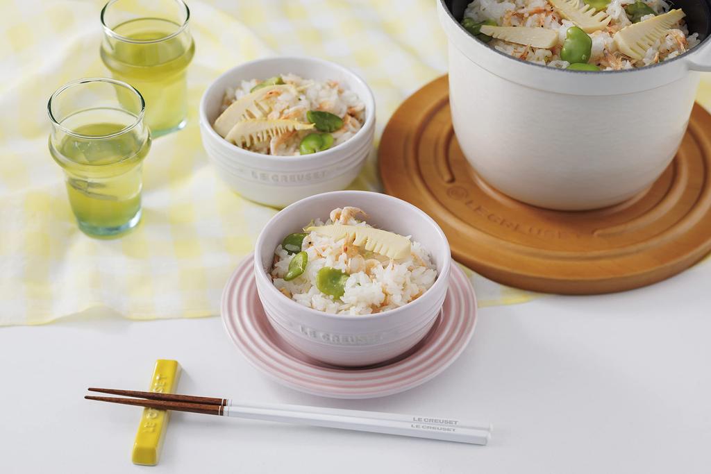 Le Creuset Rice Bowl, 330ml, White, Heat and Cold Resistant, Microwave, Oven, and Dishwasher Safe [Official Japanese Product]