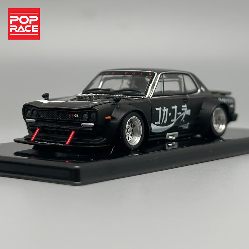 POPRACE 1:64 SKYLINE GT-R V8 DRIFT (HAKOSUKA) JP Alloy Car Model PR64-161
