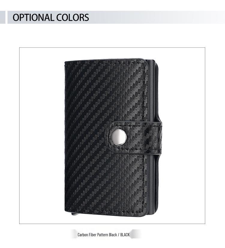 RFID Aluminum Alloy Credit Card Holder - Anti-Theft Pop-Up Design