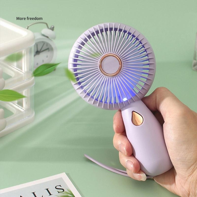 Pocket USB Fan Mini Fan Rechargeable USB Fan Handheld Fan Hand Fan with Lanyard, Perfect for Traveling Convenient Use