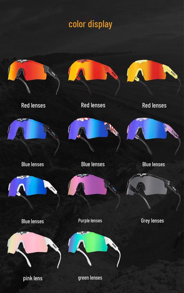 KAPVOE Polarized Photochromic Cycling & Outdoor Sports Glasses with Adjustable Temple