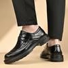 Fashion Hot Casual business leather shoes Classic Gentleman Elegant Style Comfortable daily office Adult quality shoes Black Versatile