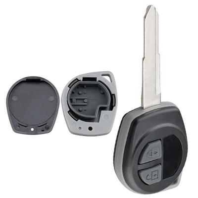 2 Buttons Car Key Fob Case Shell Replacement Remote Cover with HU87 Blade Fit for SUZUKI IGNIS ALTO