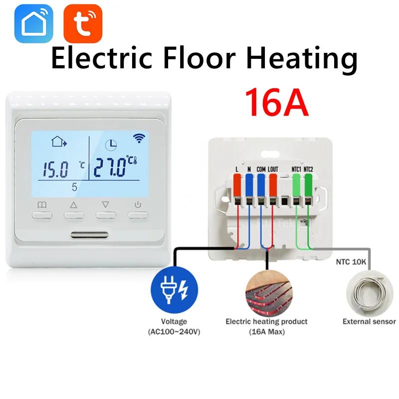 2025 New WiFi Programmable Thermostat Hot Floor 220V 16A Electric Home Floor Heating Temperature Controller APP Remote Control