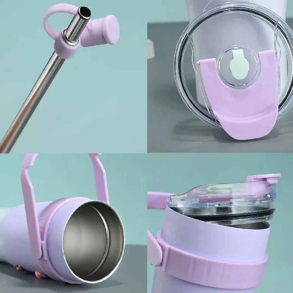 1200ML Vacuum Insulated Tumbler Large-capacity Insulated Straw Cup Gifts Water Bottle