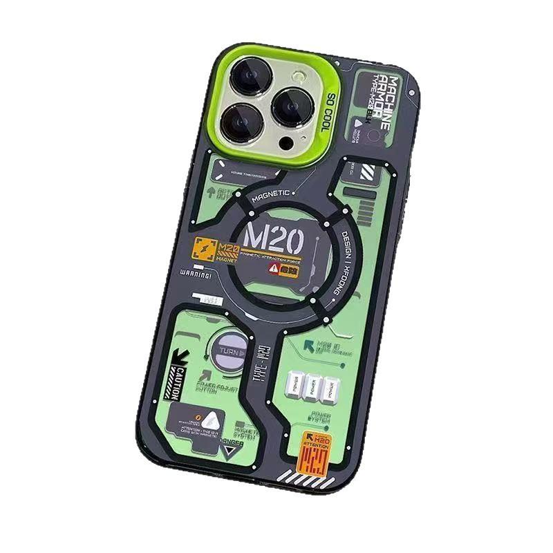 Durable Mechanical Chip Case for Apple iPhone 13, 14, 15, 16, and 17 Pro Max – Energetic European & American Style