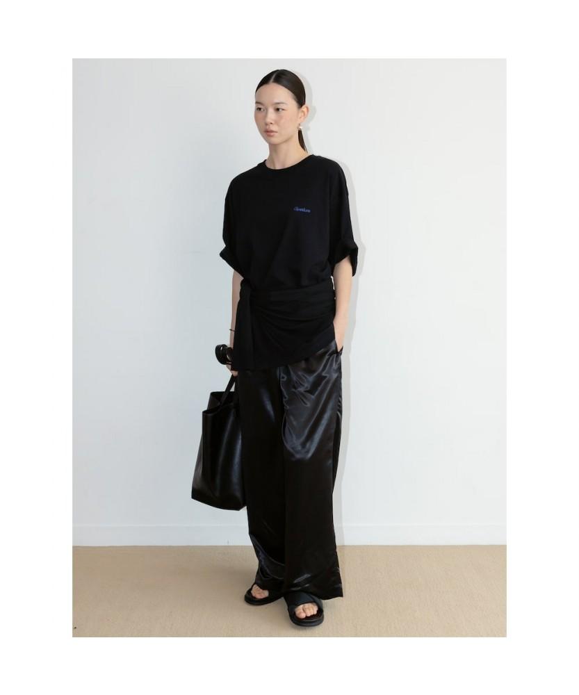 THE APERTURE Straight Satin Pants Black (Ta6721A025)