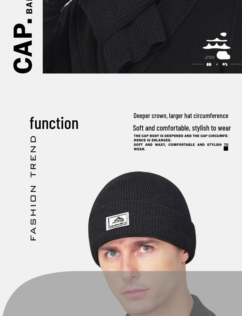 Balaclavă tricotată rezistentă la vânt pentru bărbați: Mască de față caldă pentru ciclism și căciulă de iarnă