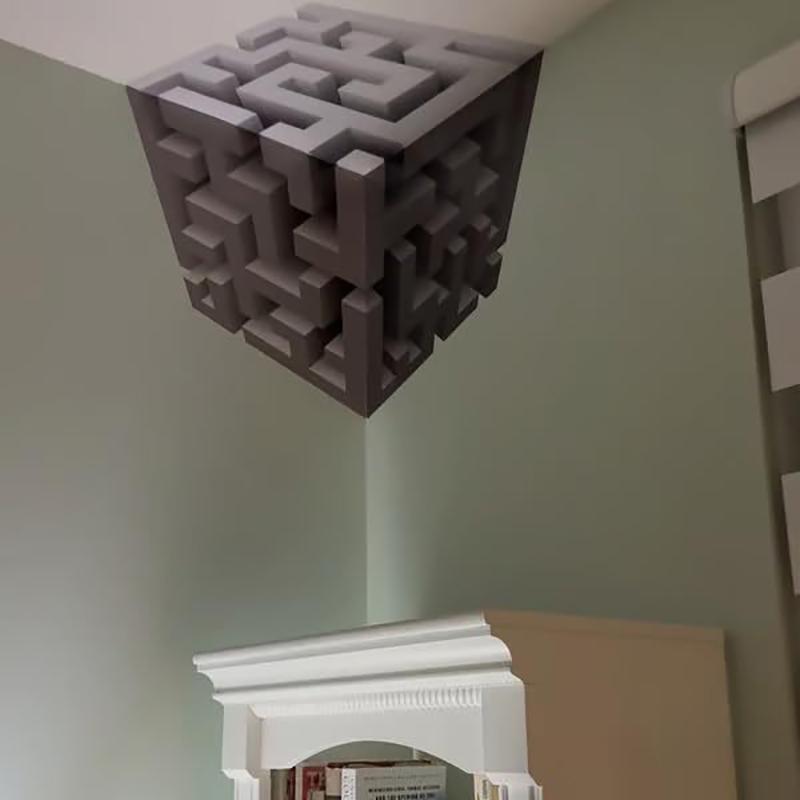 Arte da Parete Illusione Ottica Adesivo Angolare da Parete Angoli Impossibili Arte da Parete che Rimodella la Realtà Adesivo per Parete Decorazione Astratta