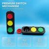 Traffic light button decompression keychain fun trendy gadgets key accessories bag pendant