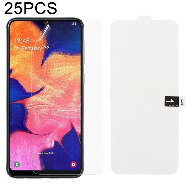 25 PCS Soft Hydrogel Film Full Cover Front Protector with Alcohol Cotton + Scratch Card for Galaxy
