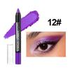 12 Colors Beauty Highlighter Eyeshadow Pencil Pen Eyeliner Pearlescent Long Lasting Silky Waterproof Pen Eyeshadow Stick Glitter Smooth Eyeshadow Pen