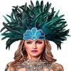 Stage Performance Showgirl Headband Brazilian Carnival Feather Headdress Hair Band  Carnival Events