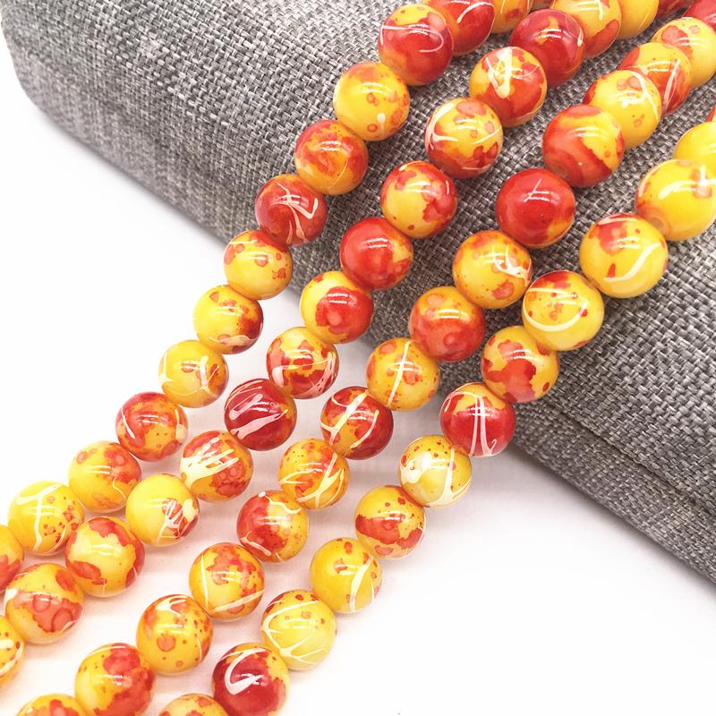 New 4/6/8mm Charm Double Salad Glass Beads Loose Spacer Beads for Jewellery Making Diy Bracelets Necklace Accessories