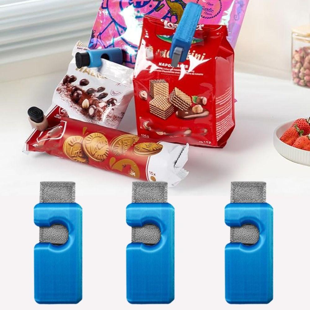 3pcs Fresh-keeping Bread Bag Clip Squeeze-lock Snack Sealer Food Bag Clip Sealing Bag Clip Office 3Pcs 839₽