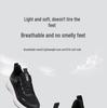 Huili Men's 2025 Autumn Breathable Black Sneakers with Soft Sole for Casual Wear and Running