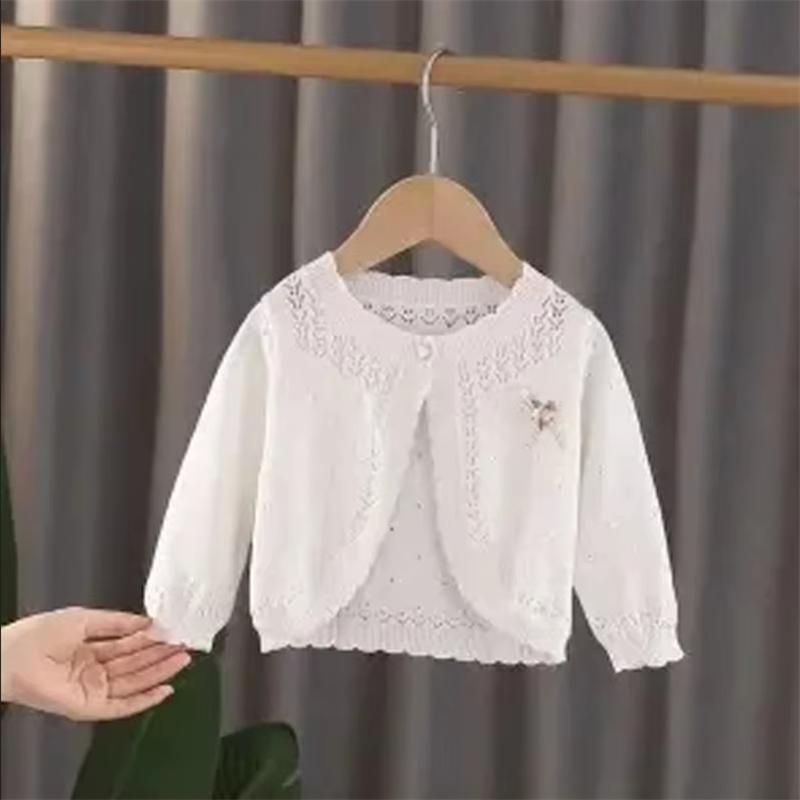 Sweet Syle Solid Color Knitted Jacket Girl's Spring Autumn Sweater Button Knit Cardigan Sweater Thick long Sleeved Warm Jacket