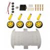DIY 4WD Robot Car Chassis Kit with Tachometer Encoders Simple Installation