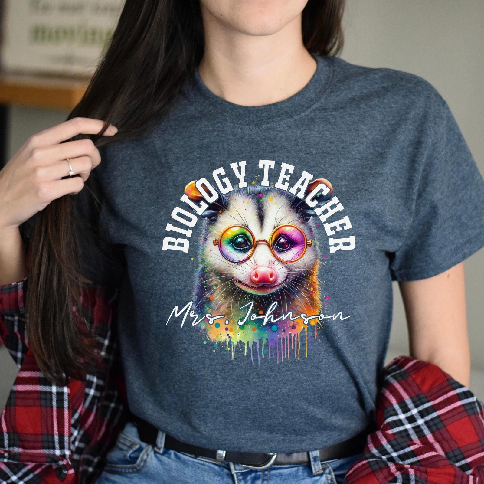 Biology teacher funny Personalized Unisex T-shirt Custom Biologist Black S