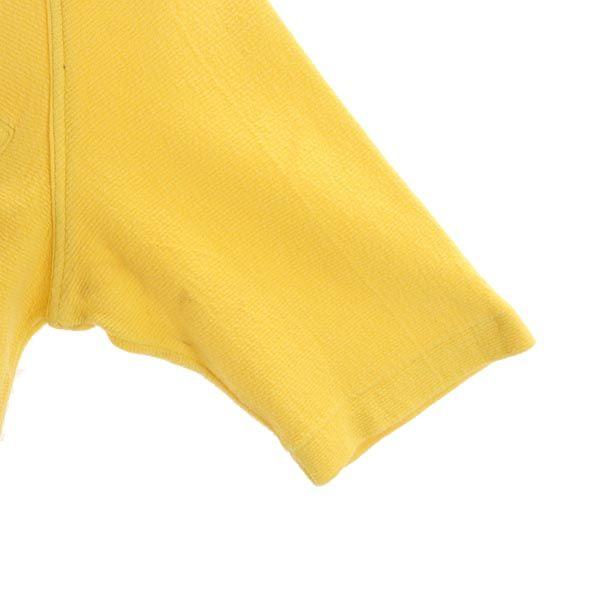 YVES SAINT LAURENT One point embroidery Short sleeve T-shirt L Yellow Men's Used