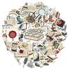 35pcs Mystical  Stickers Retro Astronomy Antique Stickers Mystery Stickers For Notebook Luggage Mobile Phone Cup DIY DIY