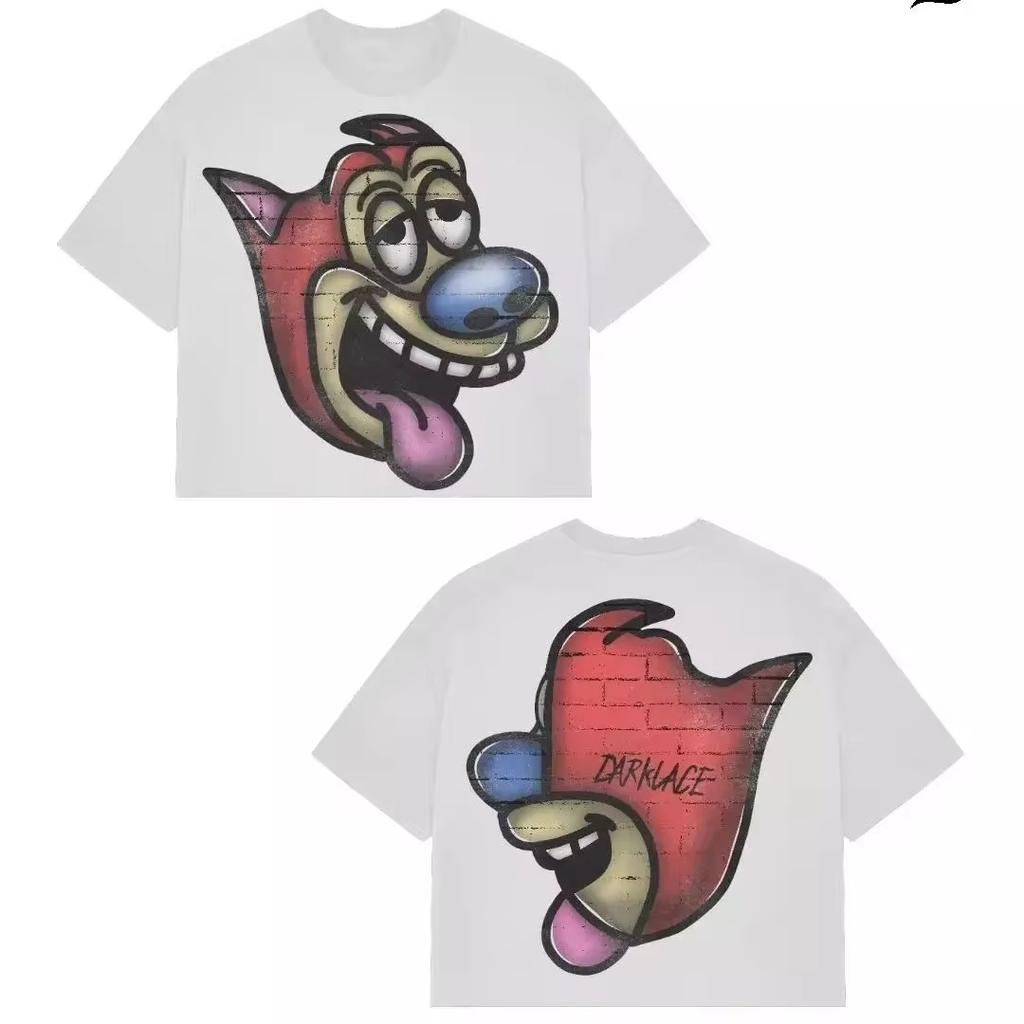 Men Women Streetwear T Shirt Hip Hop Fun Cartoon Graphic Printed Oversized T Shirt Harajuku Gothic Cotton Short Sleeved Clothing