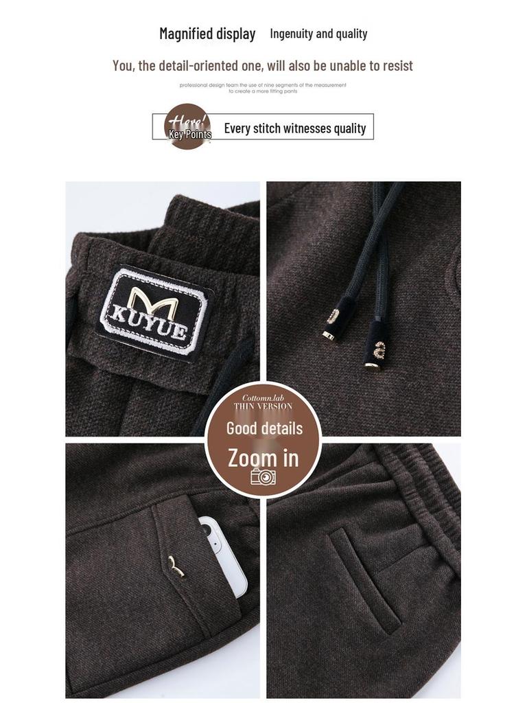 2024 Women's High Waist Wool Harem Pants - Plus Size & Casual Fit for Autumn