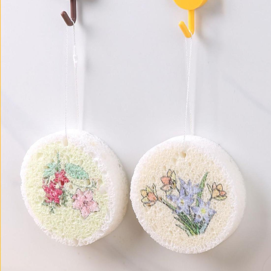 Wood Pulp Compressed Sponge Scouring Pads For Dish Washing Kitchen Cleaning Magic Eraser Pot Scrubbing Cloth