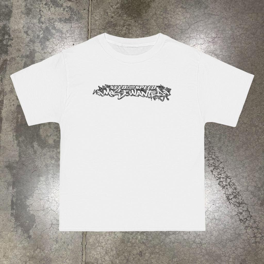 Women's Plus Size Cotton T-shirt Summer Casual Graphic Tee Short Sleeve NEED FOR SPEED: MOST WANTED LOGO (2005) VINTAGE REPRINT