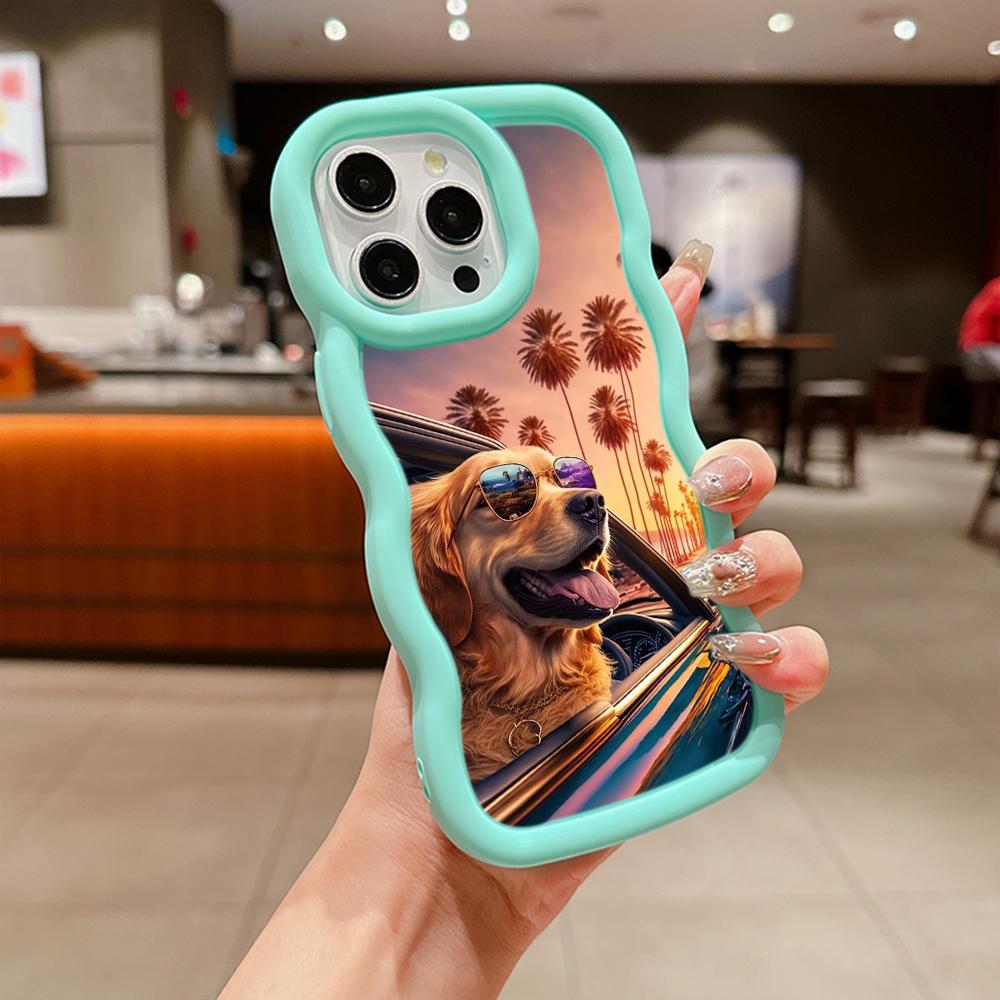 Ae76 Dog Color Doodle Design Art Protective Phone Cases for Samsung S24 Plus S23 Ultra A14 A55 A06 Honor X9b Motorola OnePlus Big Wave TPU Back Cover